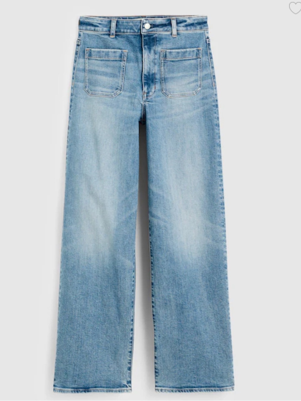 Madewell Curvy Emmett Wide-Leg Jeans Atlin Wash Size 31